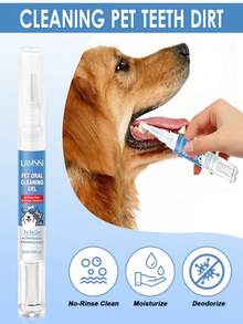 Pet Teeth Cleaning Pen Dog Teeth Cleaning Gel With Soft Brush Head - Suitable For Oral Care Of Dogs And Cats - For Fresh Breath And Gum Health - An Easy-To-Use Pet Teeth Cleaner