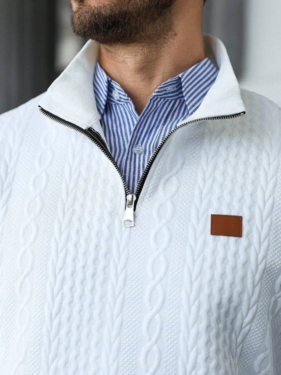 Muški jesenji smart casual duks na četvrt ziper