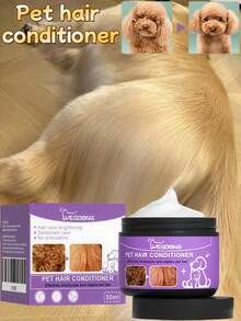 2pcs/50ml Pet Fur Conditioner, Pet Hair Cleaning & Care, Fluffy & Soft, Detangling, Anti-Matting, Anti-Frizz, Smoothing