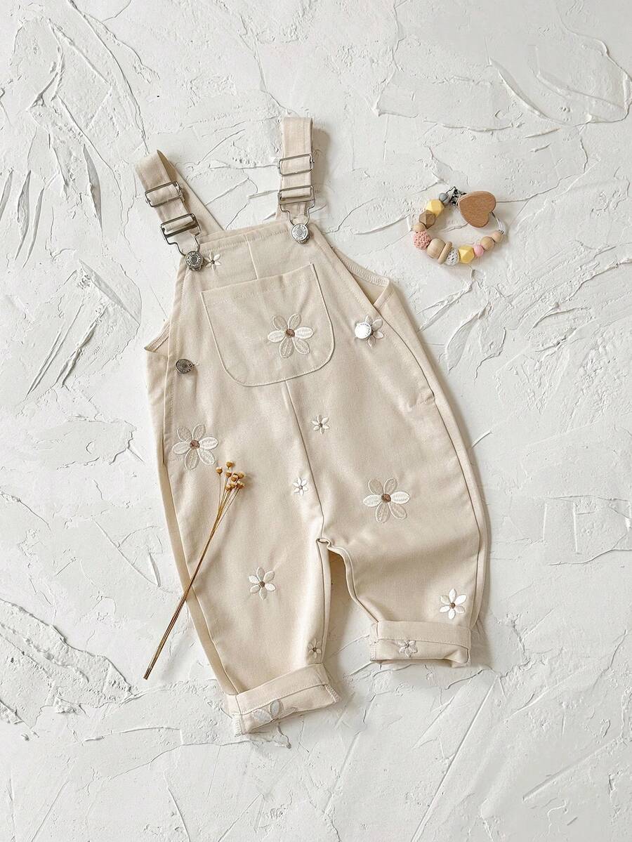 Ležerne svetloplave pantalone za bebe devojčice sa vezom sitnih cvetova