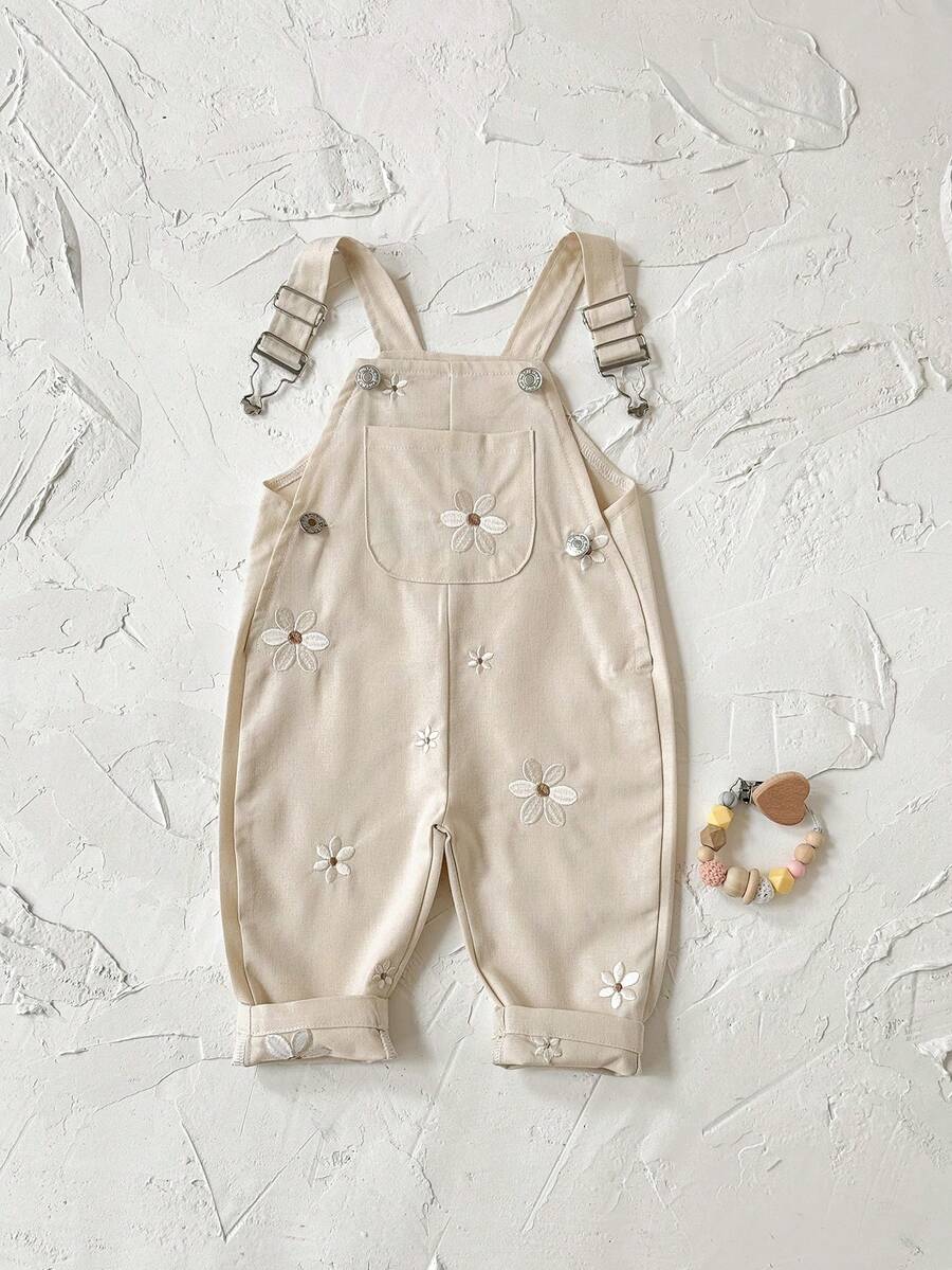 Ležerne svetloplave pantalone za bebe devojčice sa vezom sitnih cvetova