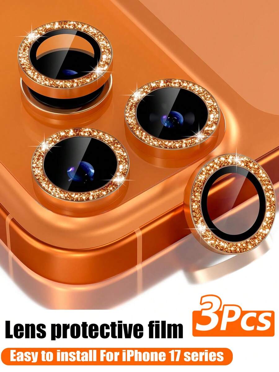 3 komada zaštitne folije za sočivo kamere za iPhone 17/17 Pro/17 Pro Max/Pro/Promax, 9H kaljeno staklo