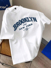 Muška majica kratkih rukava sa grafičkim printom slova Brooklyn & New York