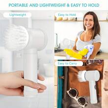 IAGREEA 5-In-1 Rechargeable Electric Cleaning Brush Set With USB Charging, Medium Hardness, Multi-Purpose Handheld Brush Tool Kit For Bathroom, Kitchen, Bedroom, Living Room, Toilet - Includes 5 Brush Heads, 500 Mah