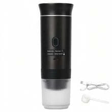 This Portable Espresso Machine Has A Self-Heating Function, Can Make Hot And Cold Beverages, Equipped With An LED Display, Suitable For Coffee Powder And Coffee Capsules, Built-In 2500*3mAh Rechargeable Lithium Battery, Very Suitable For Travel, Outdoor Activities And RV Use.