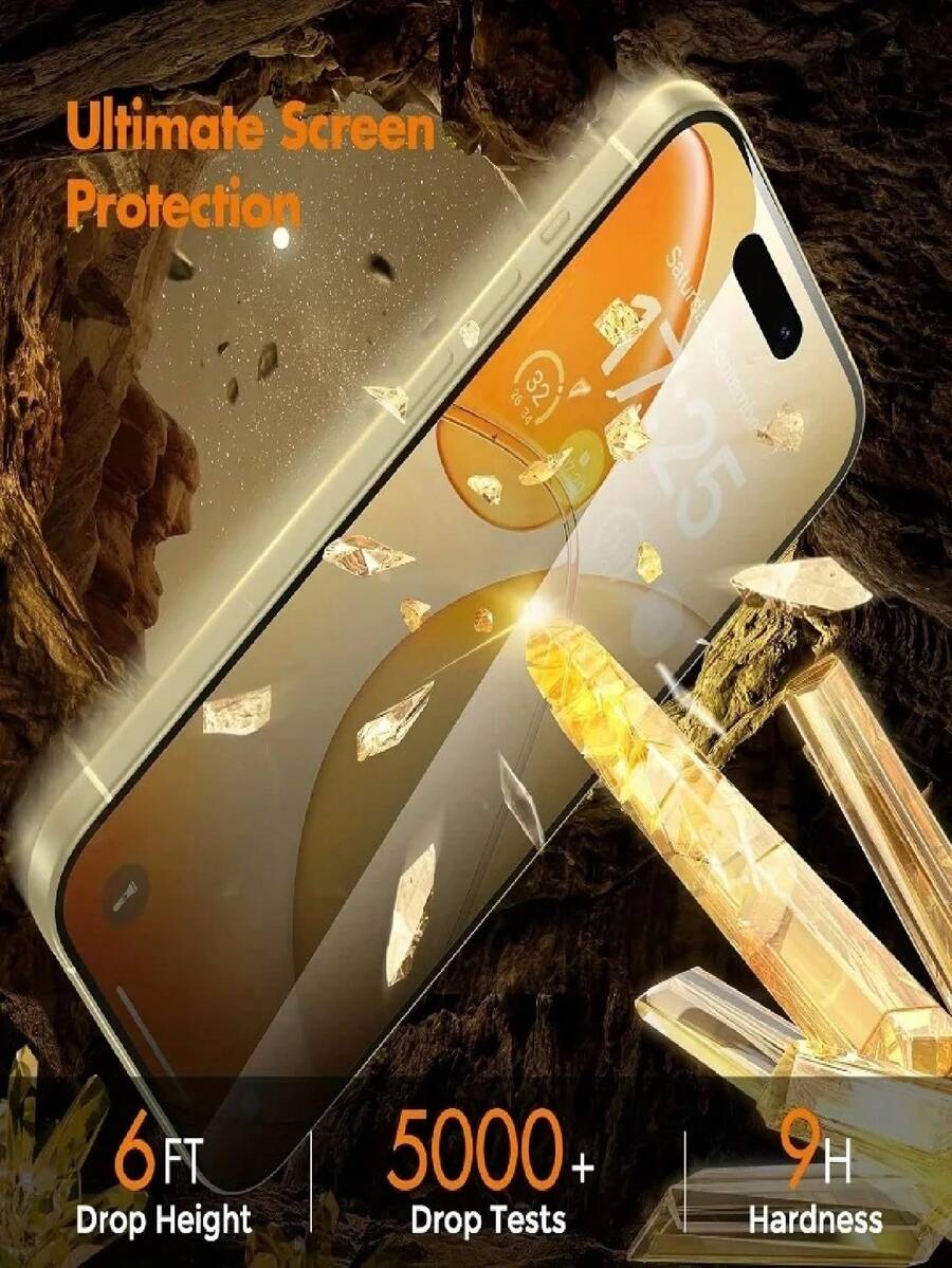 4 komada zaštitnog stakla za ekran sa potpunom privatnošću za iPhone 17/17 Air/16/15/14/13/12/11/16 Pro Max/15 Pro Max/Plus/Mini/X/XS/XR/XS Max, 9H kaljeno staklo