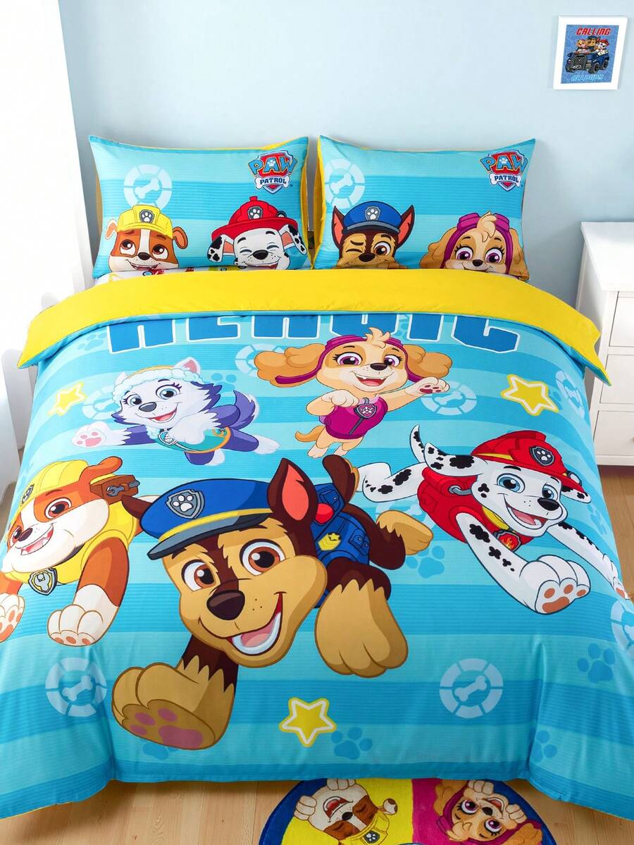 PAW Patrol Set od 3 komada jorgan-navlaka sa printom, od brušene tkanine, mekana i topla