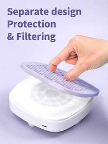 LIMEGIRL Nail Dust Collector, Suitable For Acrylic Nail Dust Collector, Nail Dust Fan, Nail Cleaning Device - High-Power Low-Noise Nail Dust Extractor, Suitable For Gel Nail Polishing Salon And Home Use