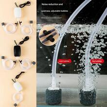 USB Air Pump, Home Air Pump, Mini, Quiet, Dual-Port, Adjustable Oxygenator, Outdoor Fishing Aquarium Air Pump, Compact And Convenient, Suitable For Fish, Shrimp, Crab, Turtle, Shellfish, Etc.