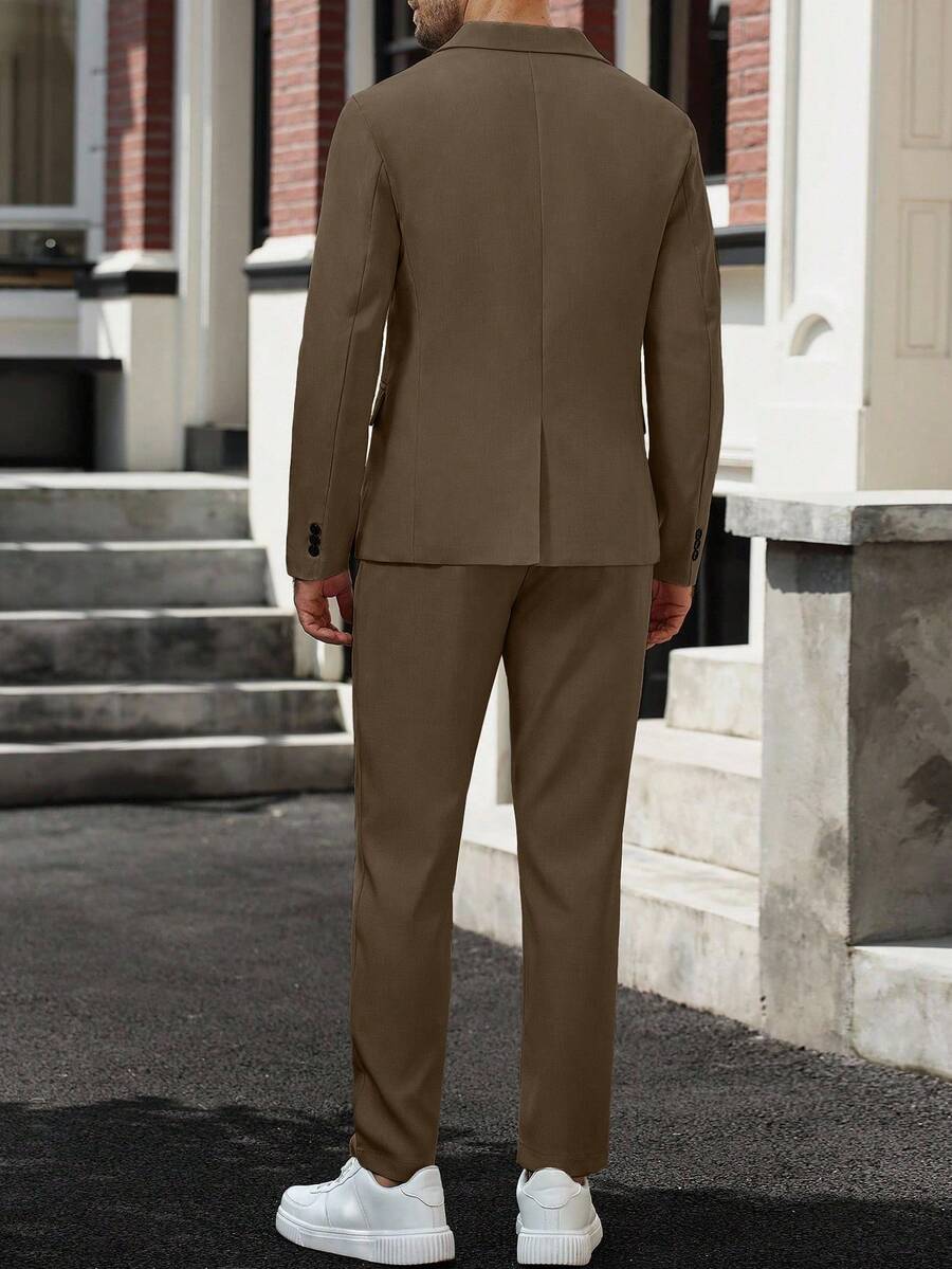 Muški poslovni formalni set sako sa reverom i pantalonama