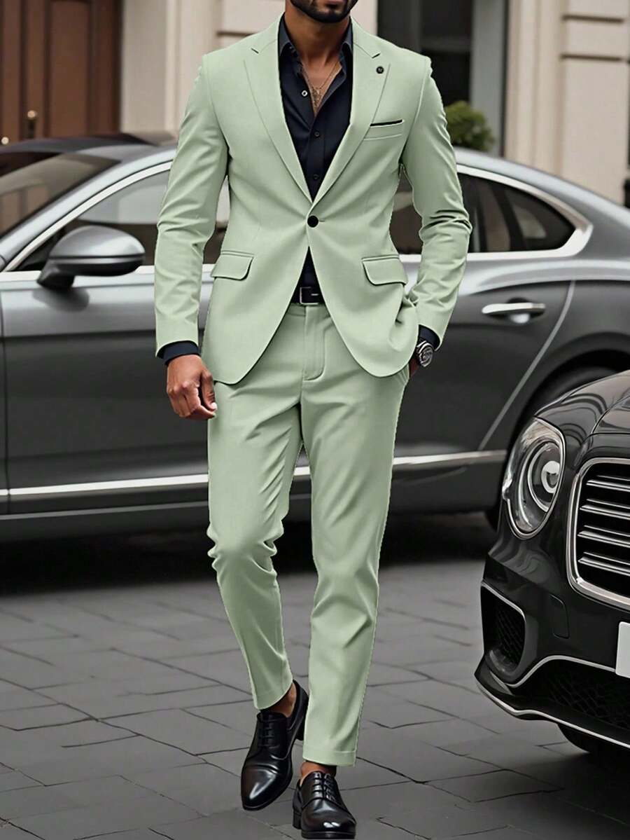 Muški poslovni formalni set sako sa reverom i pantalonama