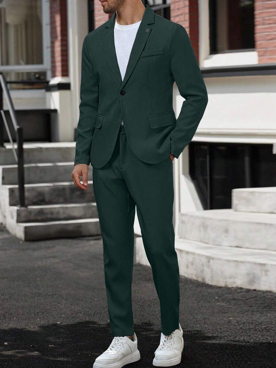 Muški poslovni formalni set sako sa reverom i pantalonama