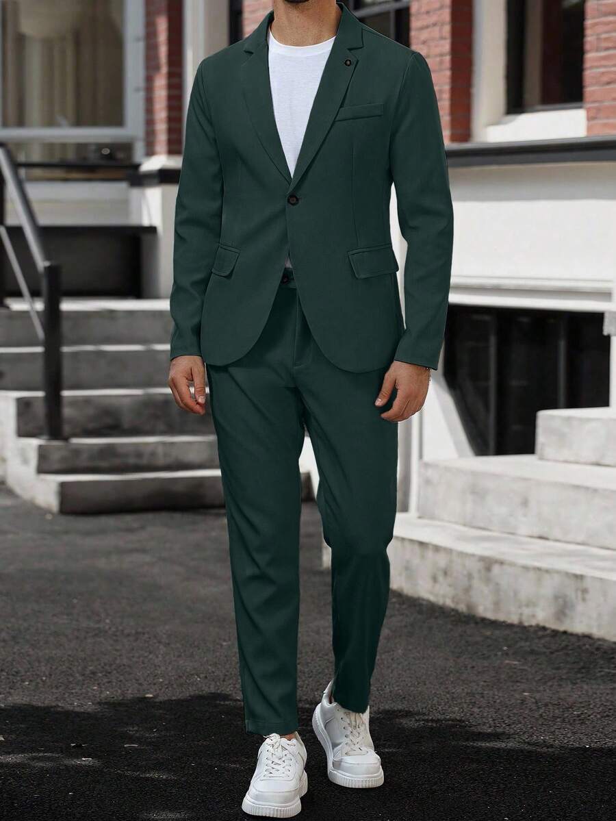 Muški poslovni formalni set sako sa reverom i pantalonama
