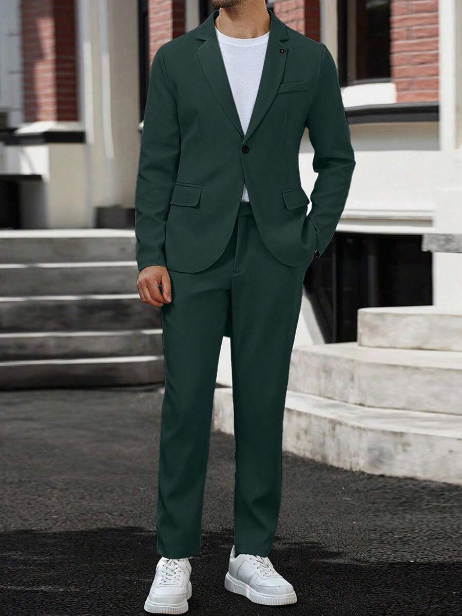 Muški poslovni formalni set sako sa reverom i pantalonama