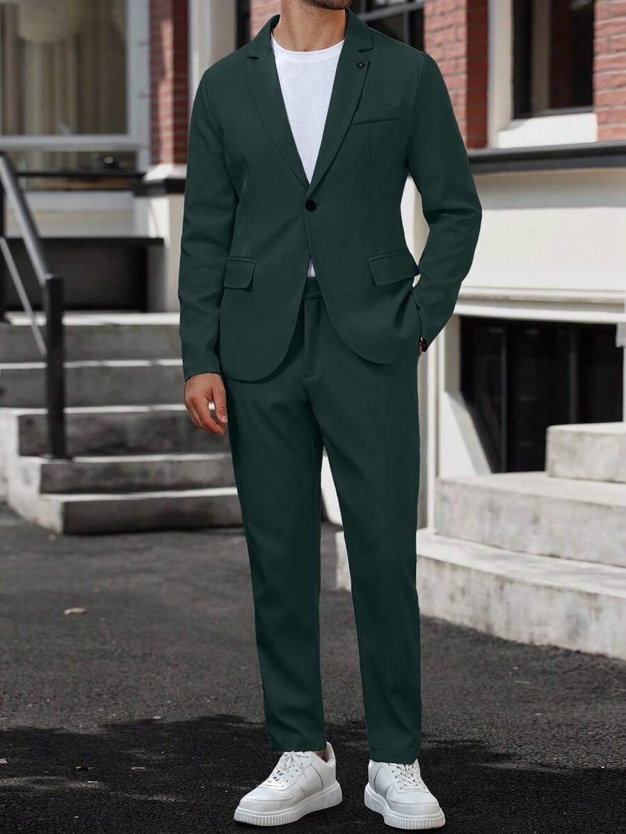 Muški poslovni formalni set sako sa reverom i pantalonama