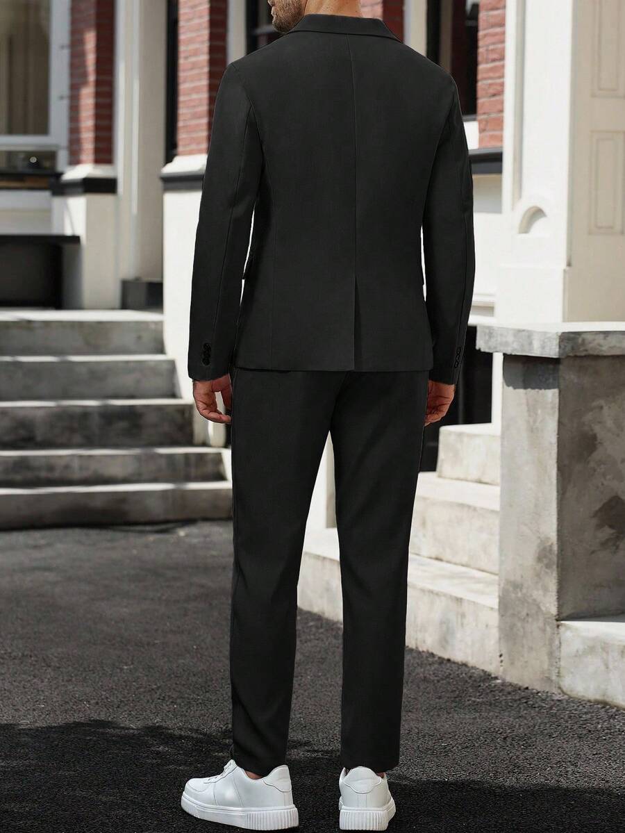 Muški poslovni formalni set sako sa reverom i pantalonama