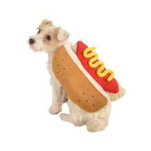 Hot Dog Dog Costume With Mustard & Ketchup