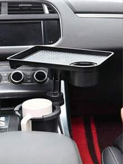 2-In-1 Car Cup Holder Tray - 360° Rotating Table, With Stable Base And Phone Slot, Durable Interior Accessories, Suitable For Sedan, SUV, Truck, Expandable Drink And Snack Storage Rack, Multi-Function Beverage Holder And Mini Office Desk, Car Cup Holder Tray