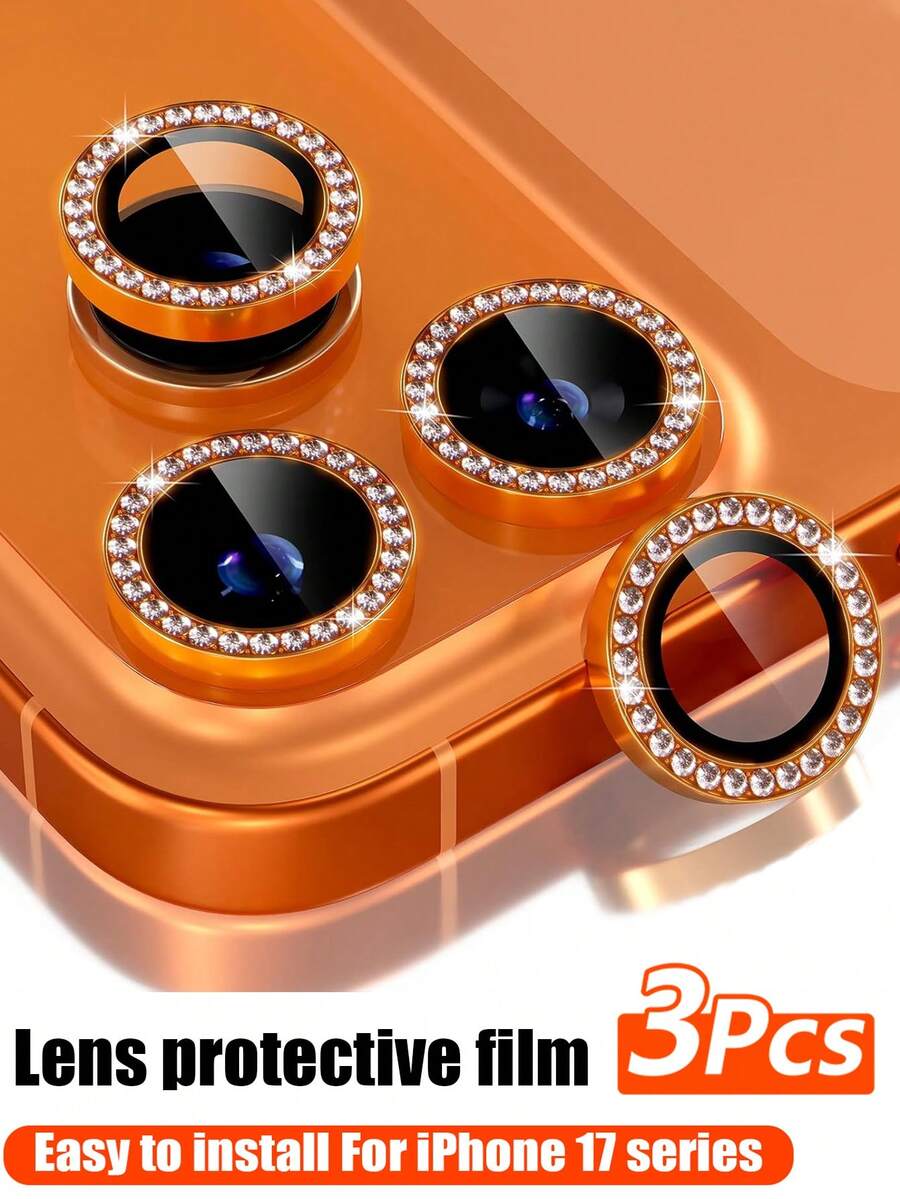 3 komada zaštitne folije za sočivo kamere za iPhone 17/17 Pro/17 Pro Max/Pro/Promax, 9H kaljeno staklo