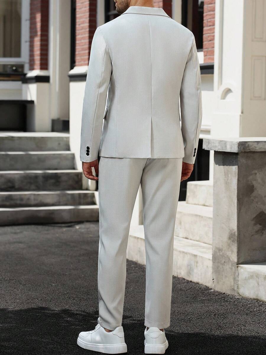 Muški poslovni formalni set sako sa reverom i pantalonama