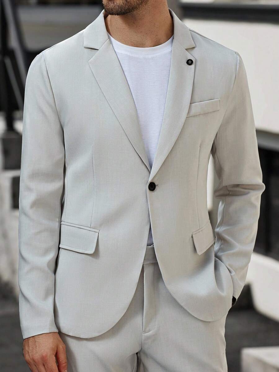 Muški poslovni formalni set sako sa reverom i pantalonama