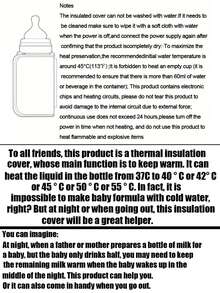 1pc Milk Warmer Coaster, Portable Milk Warmer, 6-Level Digital Temperature Control Milk Bottle Warmer Sleeve, Suitable For Maintaining Or Heating Water/Milk Above 35°C, Constant Temperature Heating USB Powered Leather Material Gift