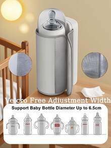1pc Milk Warmer Coaster, Portable Milk Warmer, 6-Level Digital Temperature Control Milk Bottle Warmer Sleeve, Suitable For Maintaining Or Heating Water/Milk Above 35°C, Constant Temperature Heating USB Powered Leather Material Gift