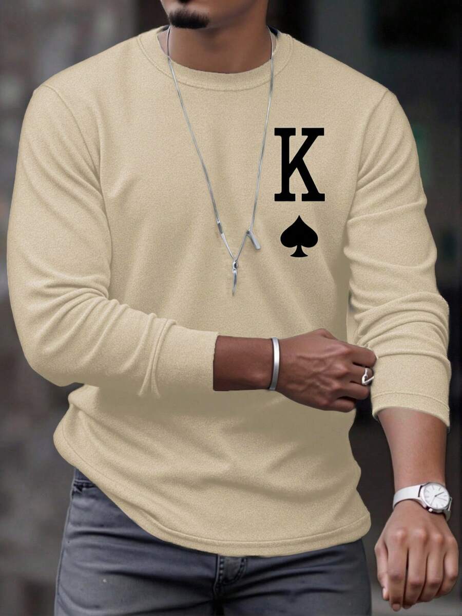 Muška majica dugih rukava sa poker printom