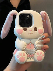 3D silikonska futrola za telefon u obliku zečeva sa plišanim ušima za iPhone18pro/18pro Max/17/17pro/7air/17PROMAX/16/16PRO/16PLUS/16PROMAX/15/15PRO/15PLUS/15PROMAX/14PROMAX/14/14PRO/14PLUS/13/13PRO/13PROMAX/12/12PRO/12PROMAX/11/11PRO/11PROMAX/XS/X