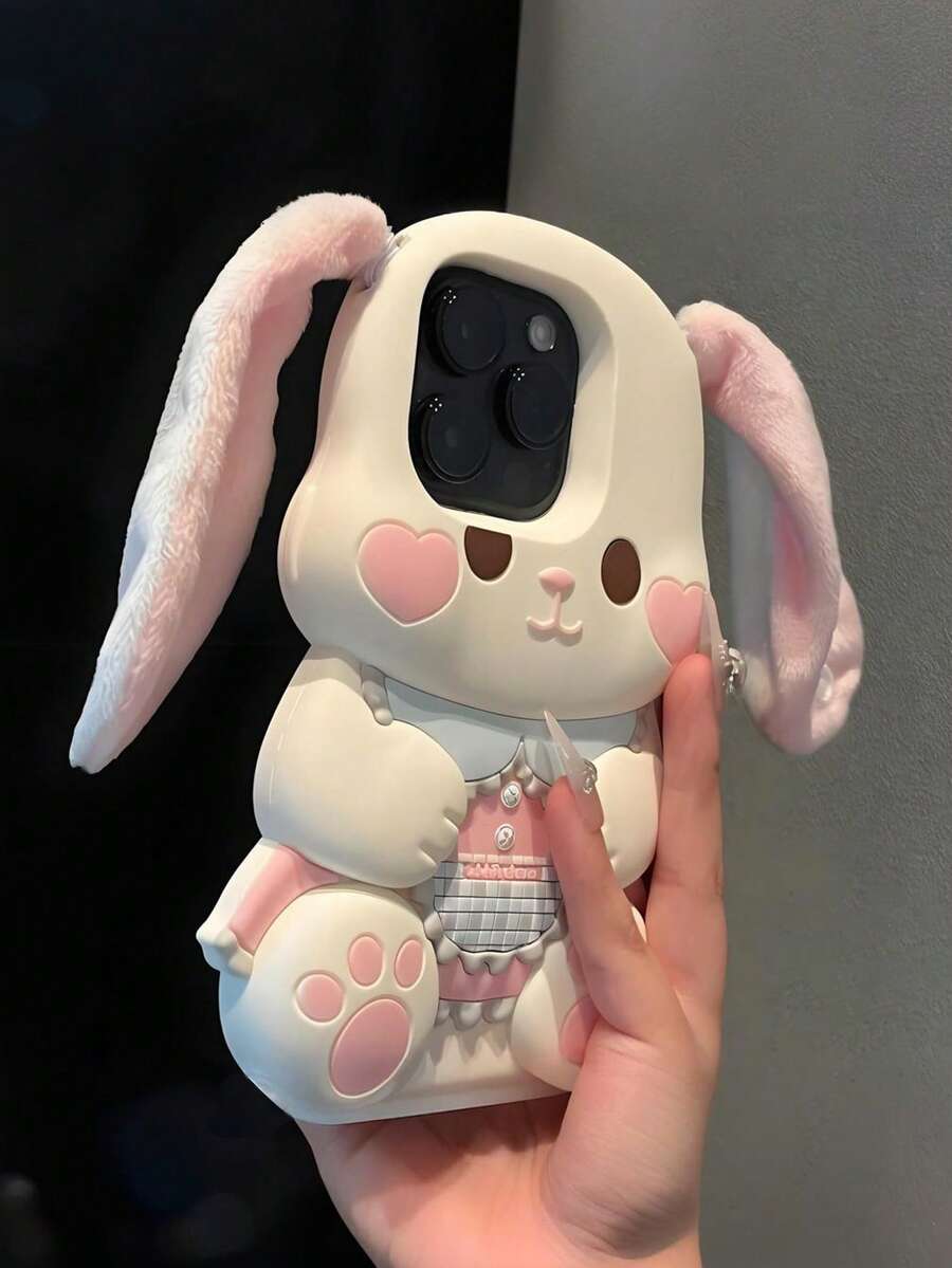 3D silikonska futrola za telefon u obliku zečeva sa plišanim ušima za iPhone18pro/18pro Max/17/17pro/7air/17PROMAX/16/16PRO/16PLUS/16PROMAX/15/15PRO/15PLUS/15PROMAX/14PROMAX/14/14PRO/14PLUS/13/13PRO/13PROMAX/12/12PRO/12PROMAX/11/11PRO/11PROMAX/XS/X