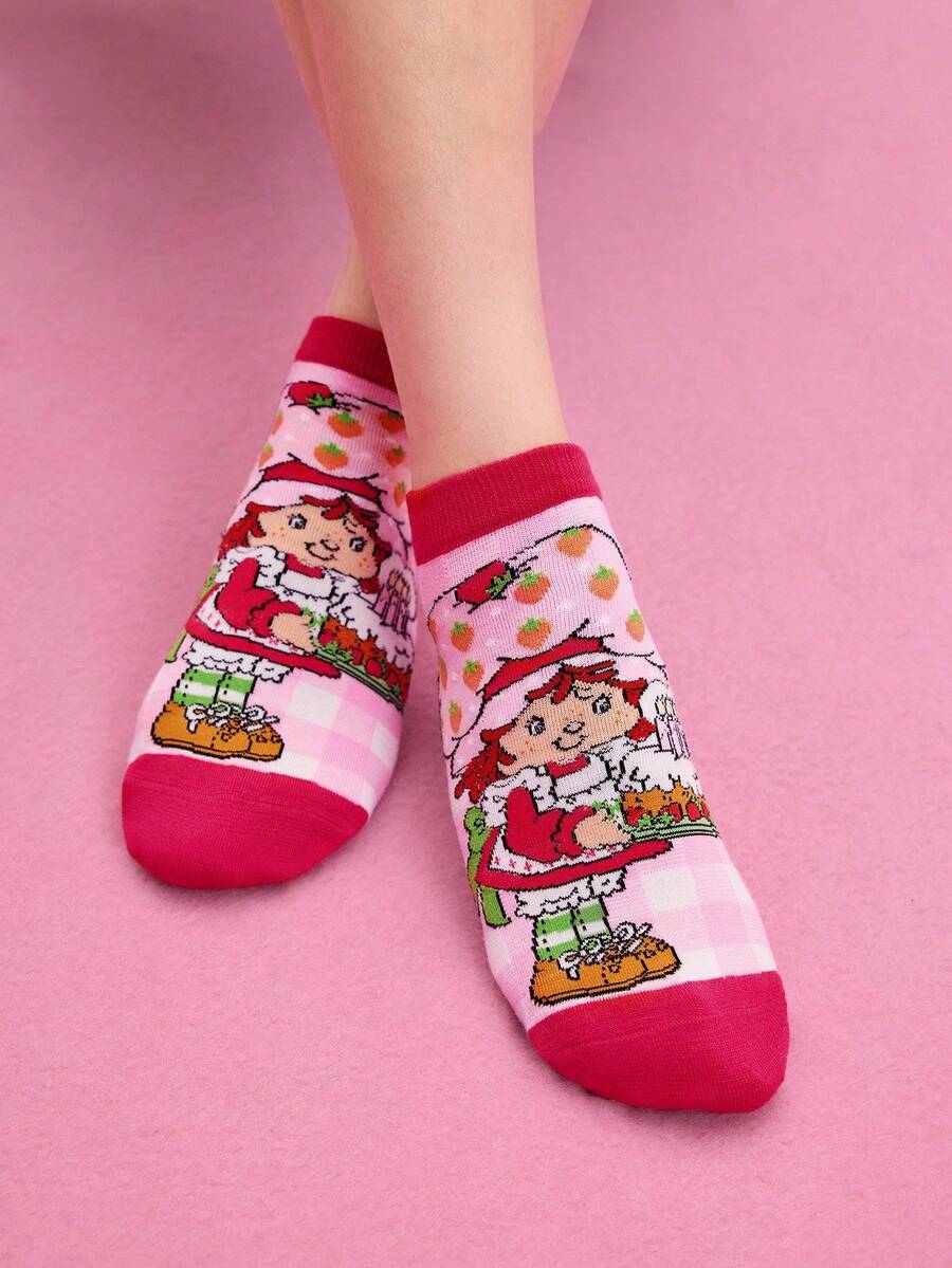 Strawberry Shortcake  4 para mekih i prozračnih ženskih ležernih čarapa