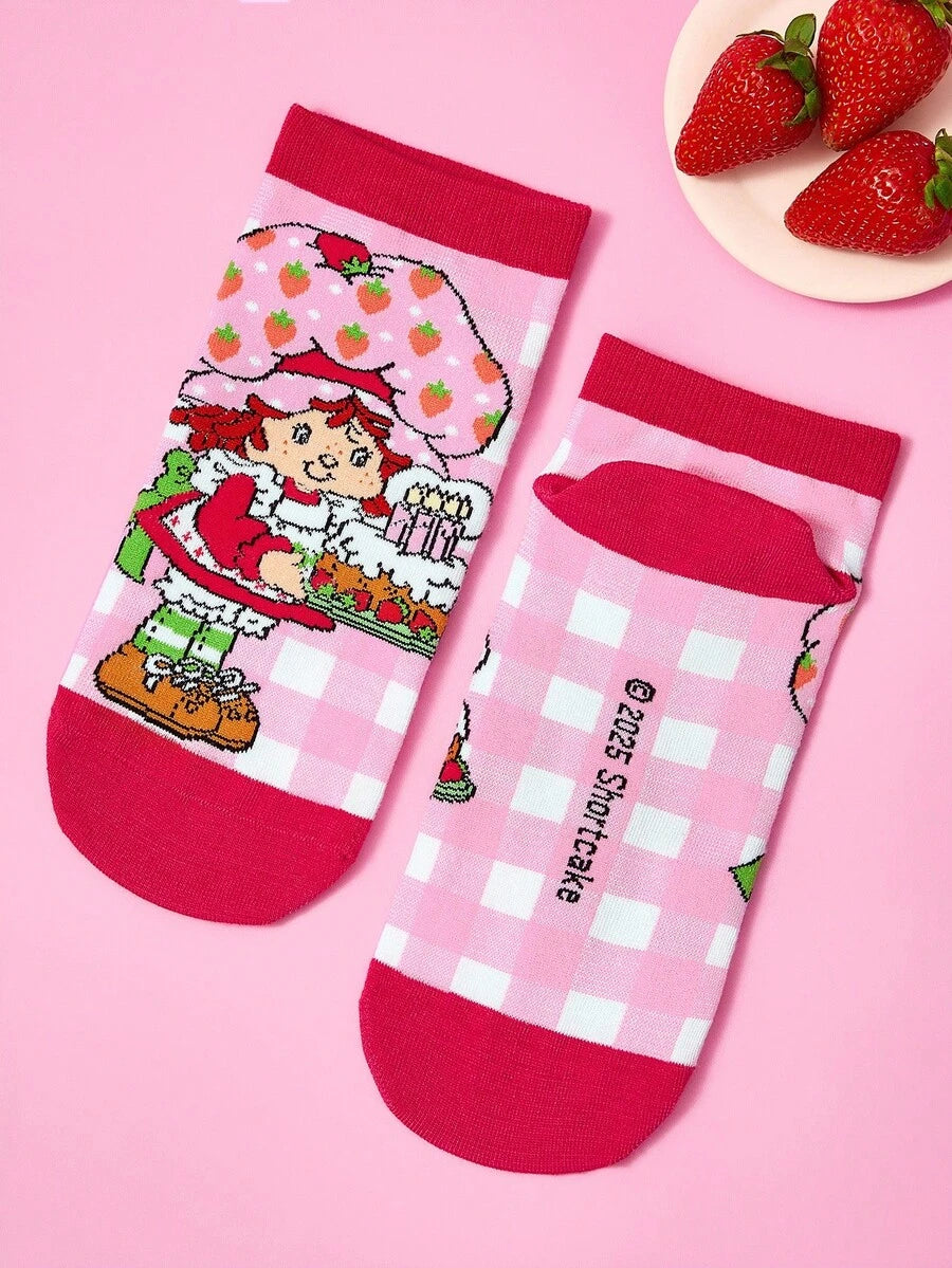 Strawberry Shortcake  4 para mekih i prozračnih ženskih ležernih čarapa