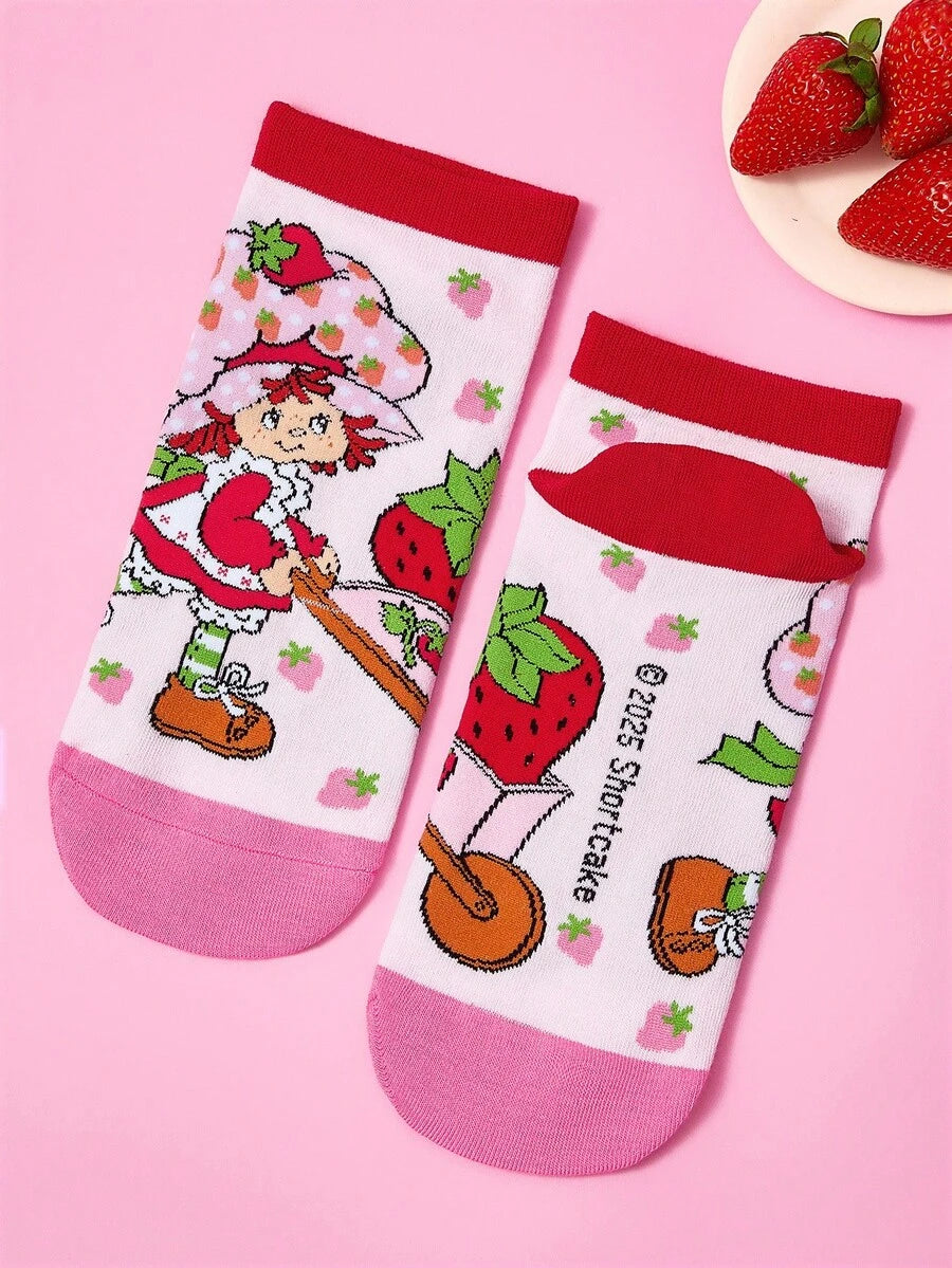 Strawberry Shortcake  4 para mekih i prozračnih ženskih ležernih čarapa