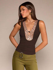 Elegantna Vintage  Casual majica