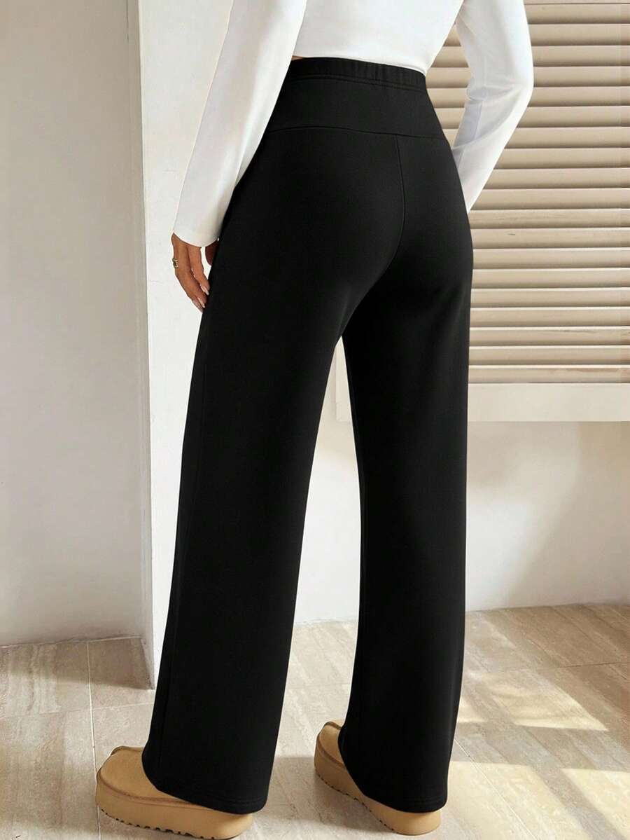 Ležerne tople fleec pantalone sa podesivim strukom za trudnice