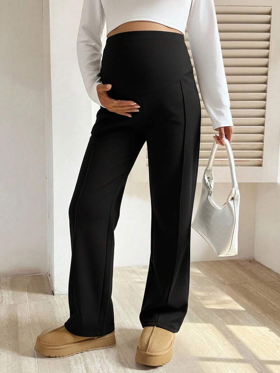 Ležerne tople fleec pantalone sa podesivim strukom za trudnice