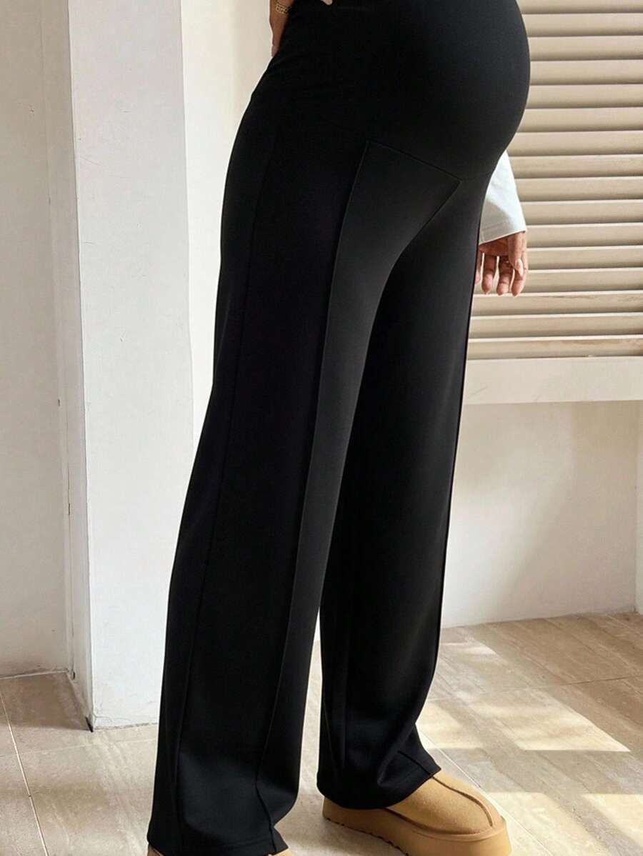 Ležerne tople fleec pantalone sa podesivim strukom za trudnice