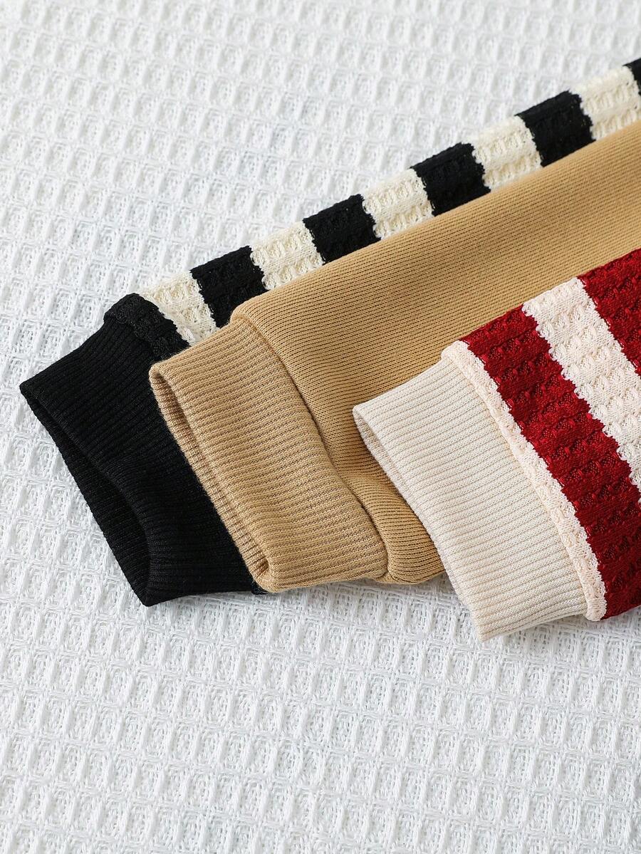 3 kom/set bebi  ležerni prugasti duks sa okruglim izrezom