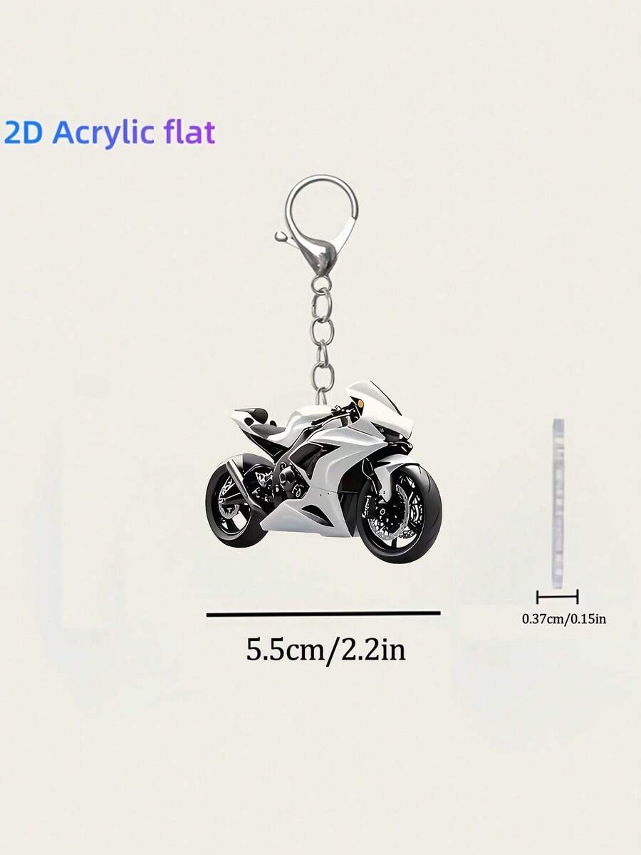 2D ravni crni akrilni privesak za motocikl