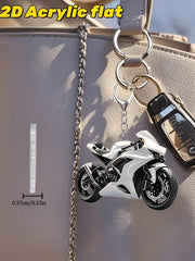 2D ravni crni akrilni privesak za motocikl