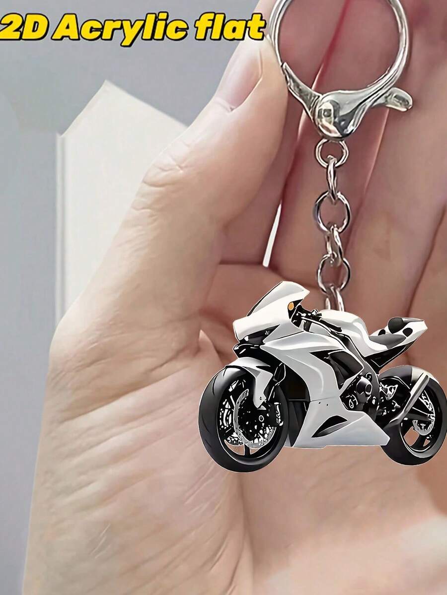 2D ravni crni akrilni privesak za motocikl