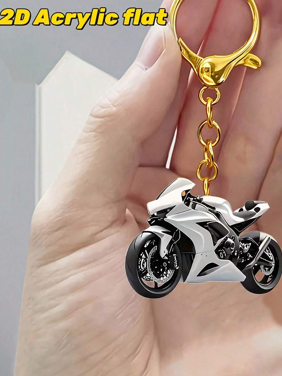 2D ravni crni akrilni privesak za motocikl