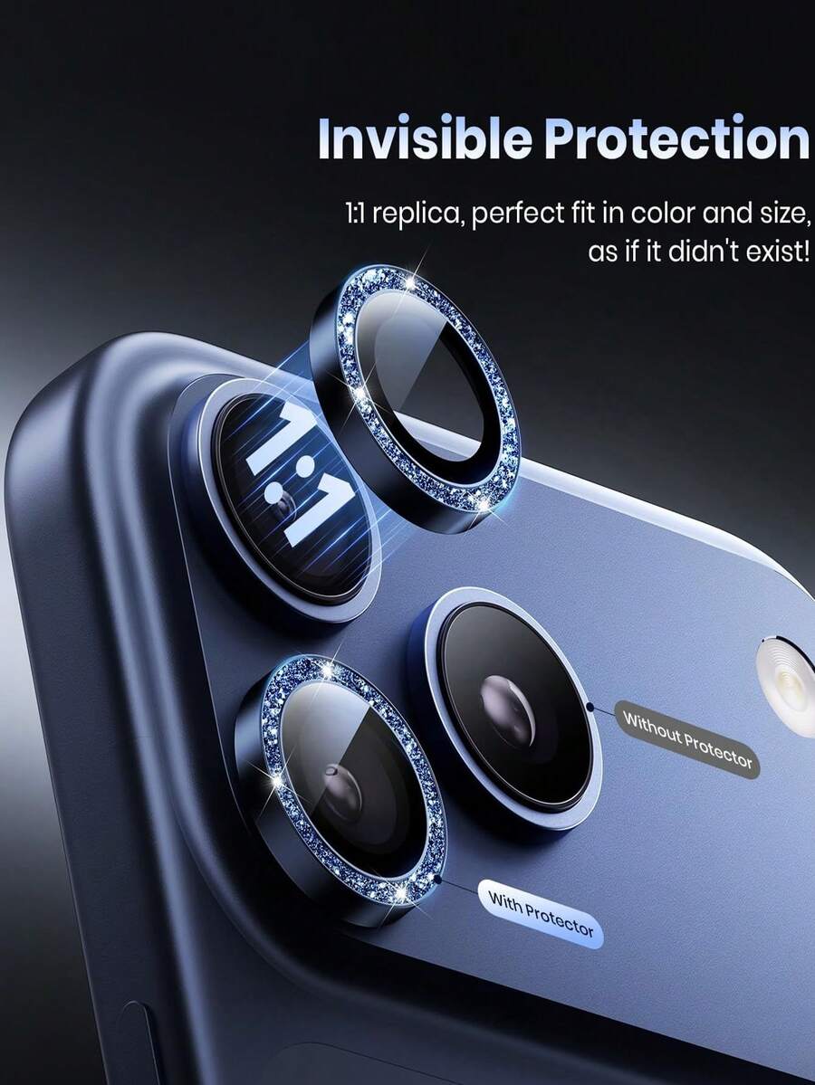 3 komada zaštitne folije za sočivo kamere za iPhone 17/17 Pro/17 Pro Max/Pro/Promax, 9H kaljeno staklo