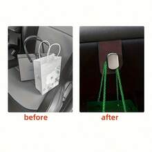 Car Hooks, Passenger Glove Box Hooks, Front Seat Storage Metal Hooks With Rollers, Plush Lining Passenger Glove Box Hooks With PU Leather Design, Universal Decorative Hidden Metal Hook Design, Strong Load-Bearing, Includes Rear Seat Organizer Accessories, Fits Multiple Vehicle Models