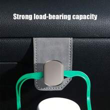 Car Hooks, Passenger Glove Box Hooks, Front Seat Storage Metal Hooks With Rollers, Plush Lining Passenger Glove Box Hooks With PU Leather Design, Universal Decorative Hidden Metal Hook Design, Strong Load-Bearing, Includes Rear Seat Organizer Accessories, Fits Multiple Vehicle Models