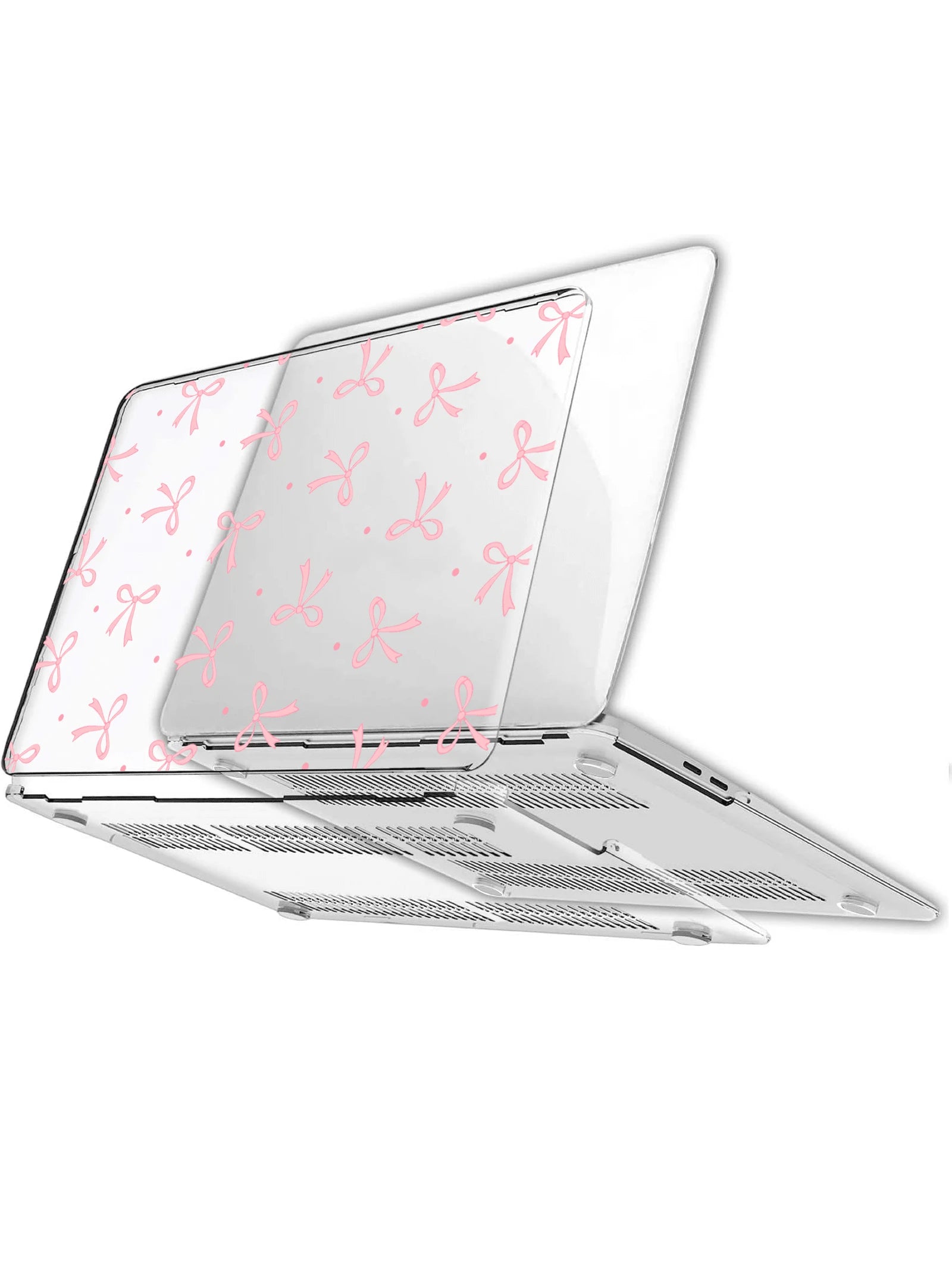 Prozirna zaštitna futrola za laptop sa mašnom, kompatibilna sa Apple notebook računarima