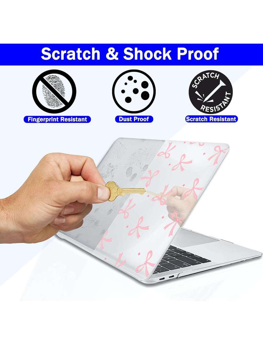 Prozirna zaštitna futrola za laptop sa mašnom, kompatibilna sa Apple notebook računarima