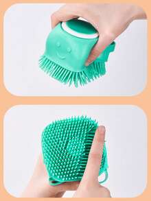 Random Pet Shampoo Brush, Soft Silicone Pet Accessories Dog Cat Bath Tub Massage Glove Brush, With Shampoo Storage Device, Suitable For Dog And Cat Grooming Tools