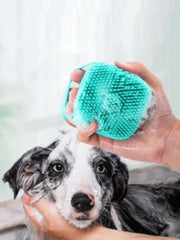 Random Pet Shampoo Brush, Soft Silicone Pet Accessories Dog Cat Bath Tub Massage Glove Brush, With Shampoo Storage Device, Suitable For Dog And Cat Grooming Tools