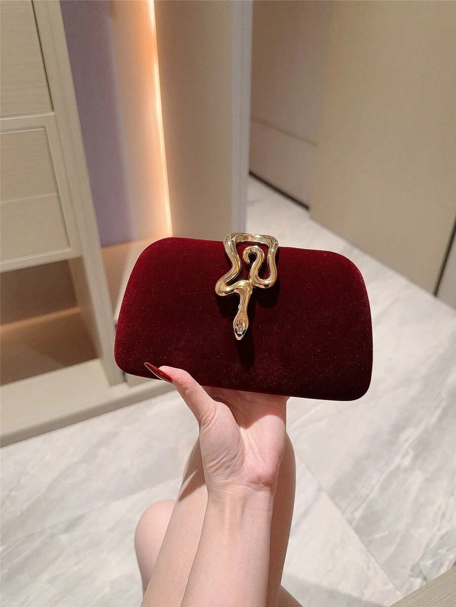 Metalik torba za ruku , luksuzna sjajna retro mini
